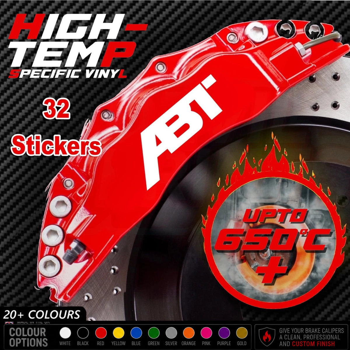 ABT Break Caliper Quality Vinyl Decal Stickers