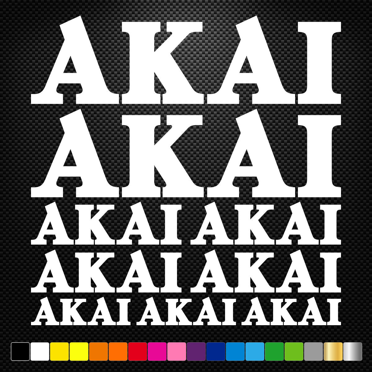 AKAI Vinyl Stickers Sheet Motorcycle Sponsors Auto Tuning Quality