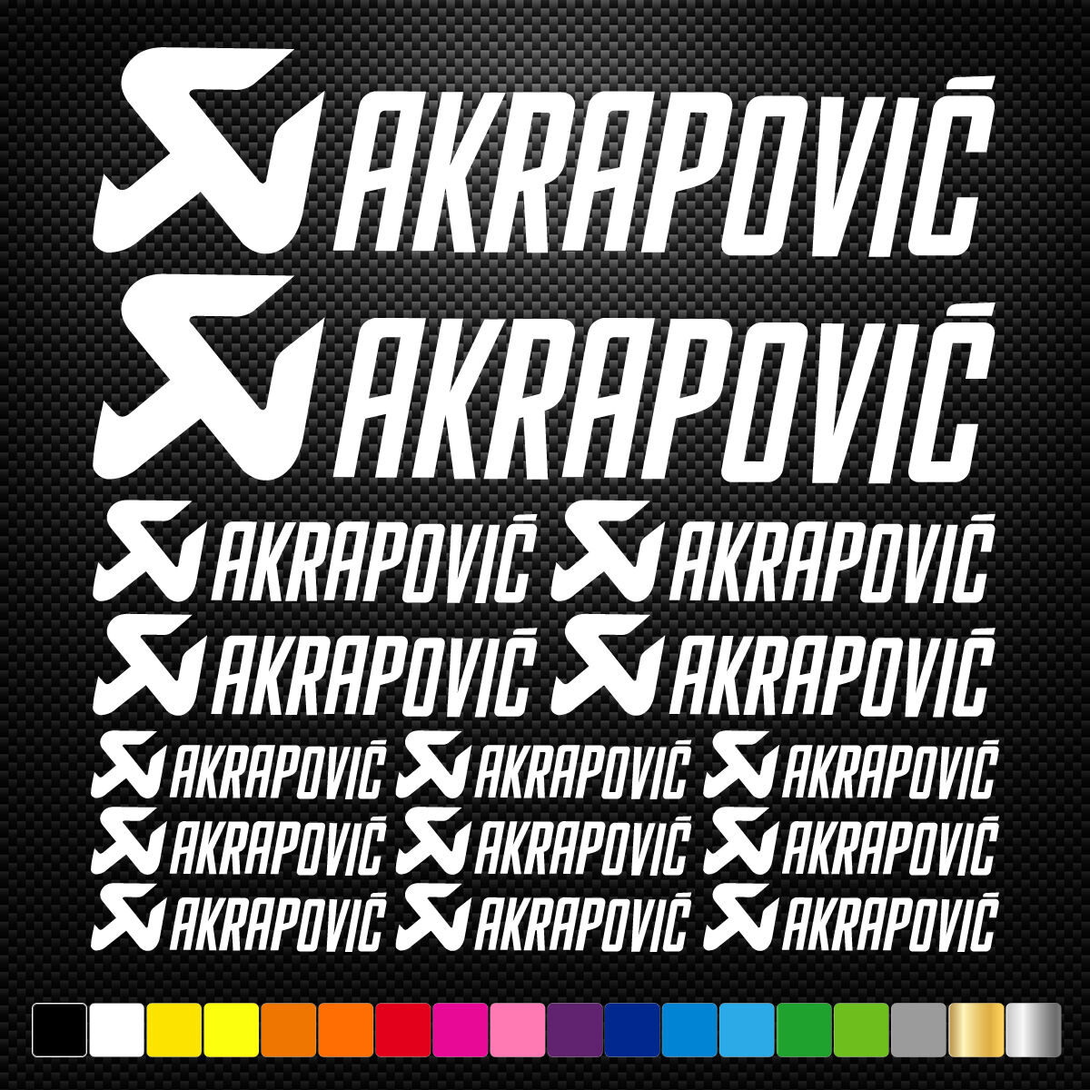 AKRAPOVIC Vinyl Decal Stickers Sheet Sponsors Auto Tuning Quality