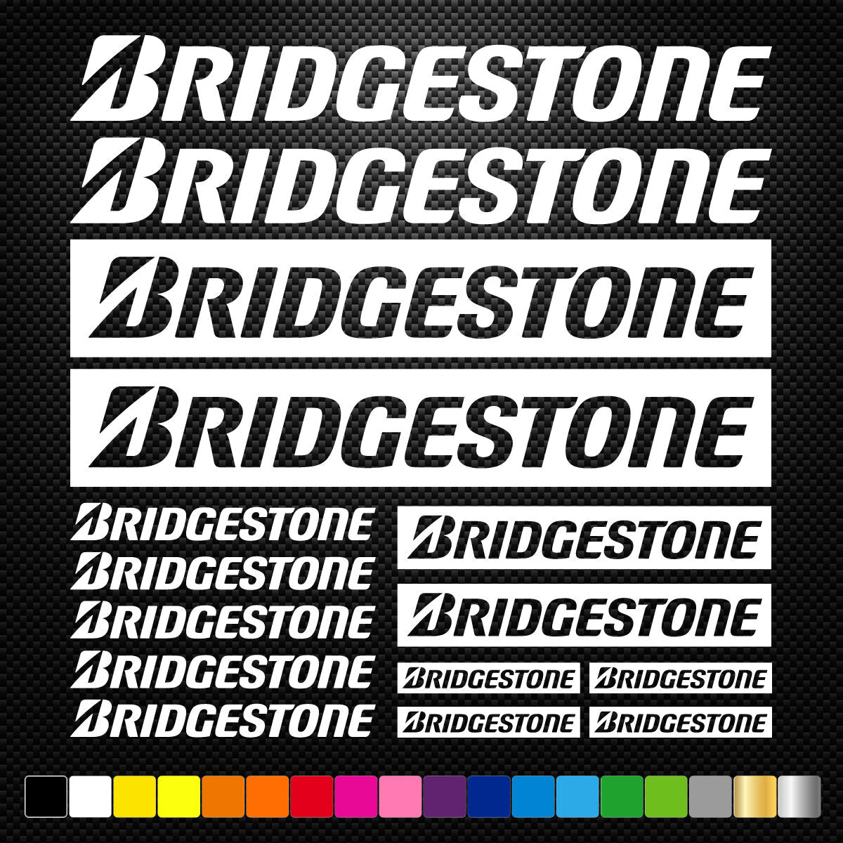 BRIDGESTONE Vinyl Stickers Sheet Motorcycle Sponsors Auto Tuning
