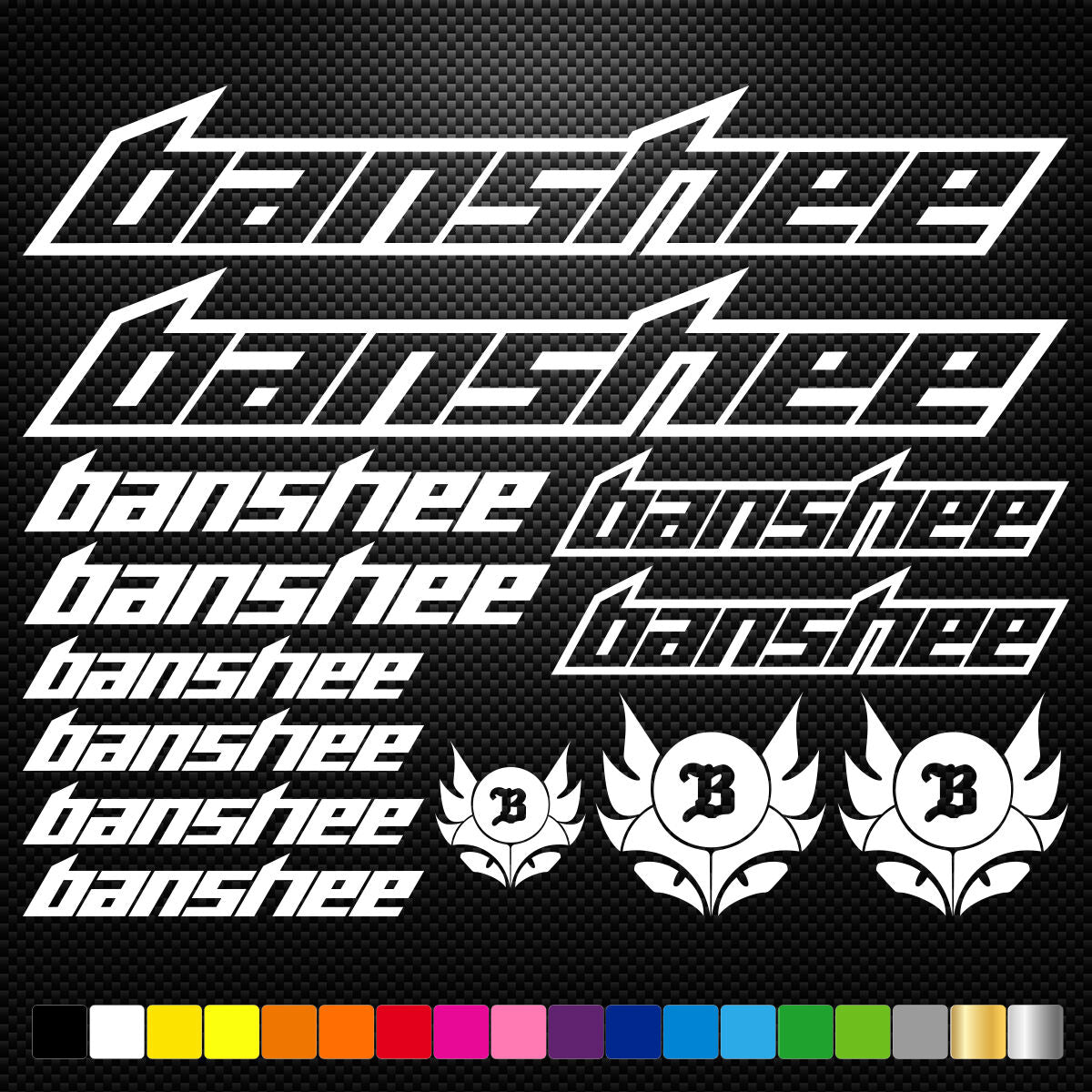 Banshee Vinyl Decal Stickers Sheet Bike Frame Cycles Cycling Bicycle