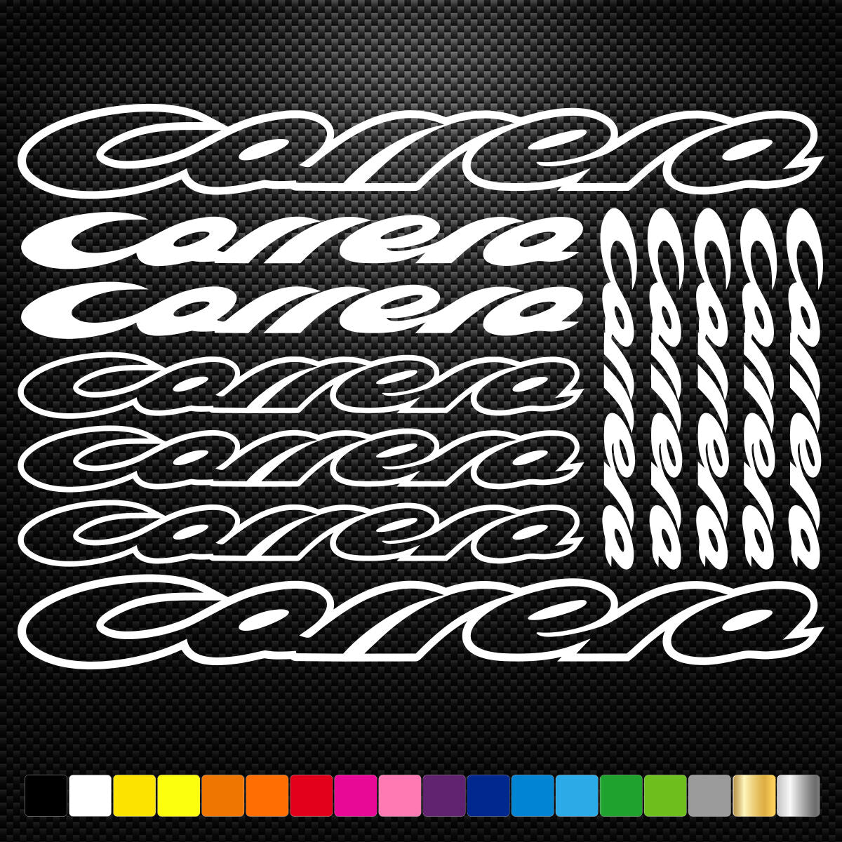 Carrera Vinyl Decal Stickers Sheet Bike Frame Cycle Cycling Bicycle