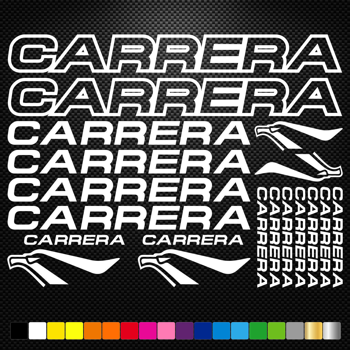 Carrera Vinyl Decal Stickers Sheet Bike Frame Cycle Bicycle