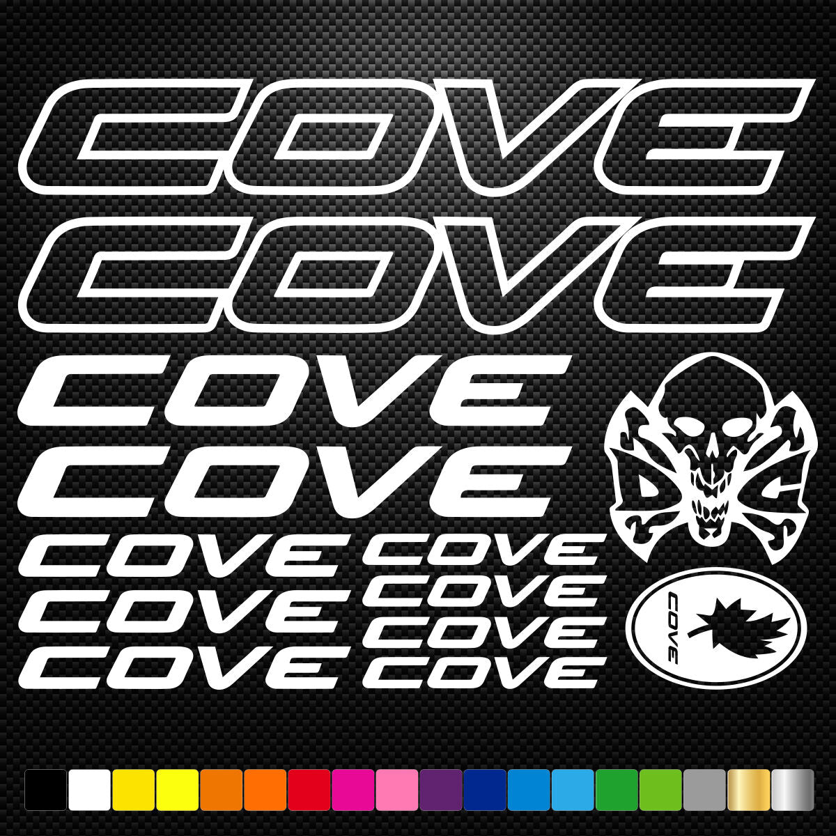 Cove Vinyl Decal Stickers Sheet Bike Frame Cycle Cycling Bicycle