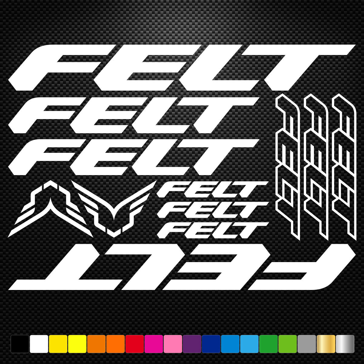 Felt Vinyl Decal Stickers Sheet Bike Frame Cycle Cycling Bicycle