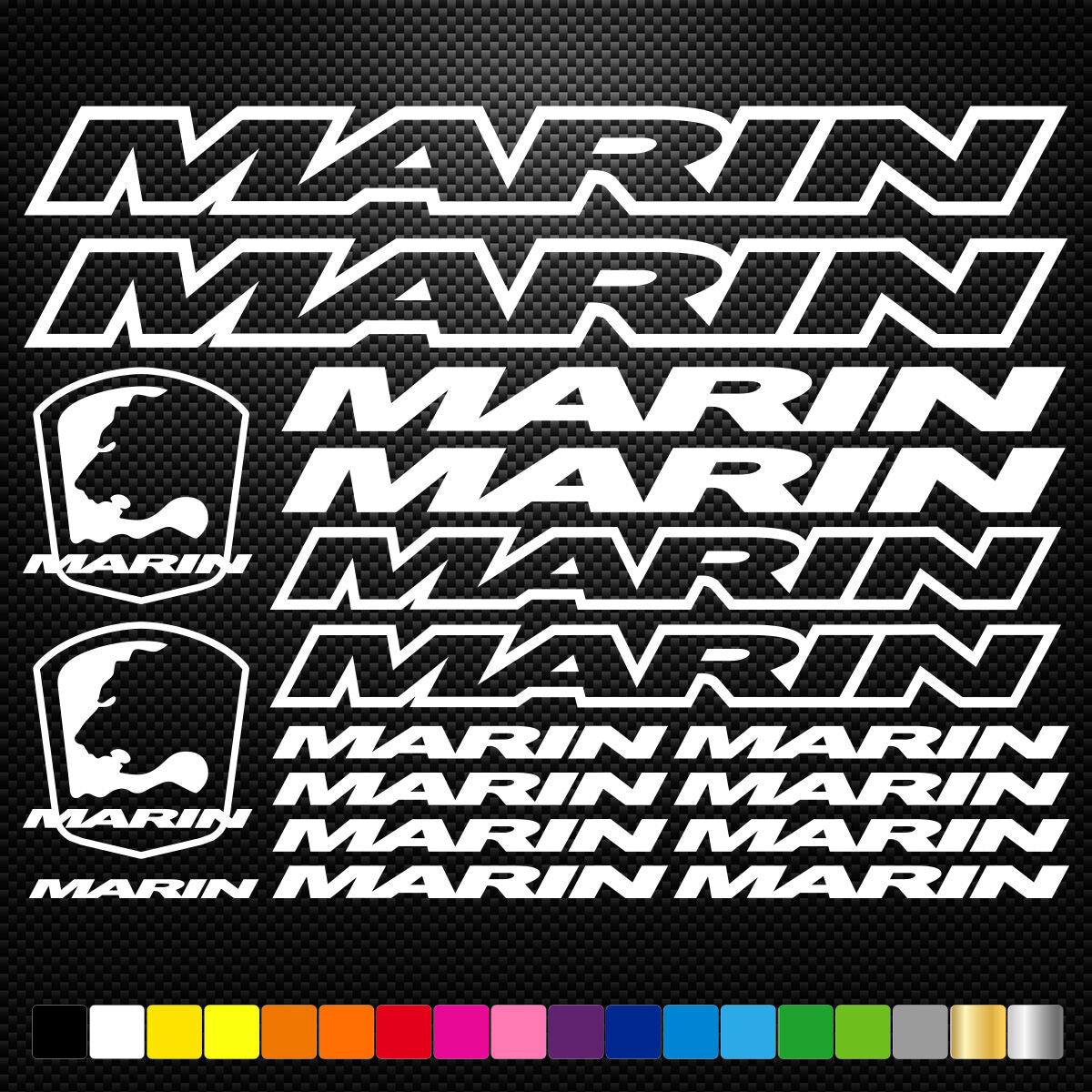 Marin Vinyl Decal Stickers Sheet Bike Frame Cycle Cycling Bicycle