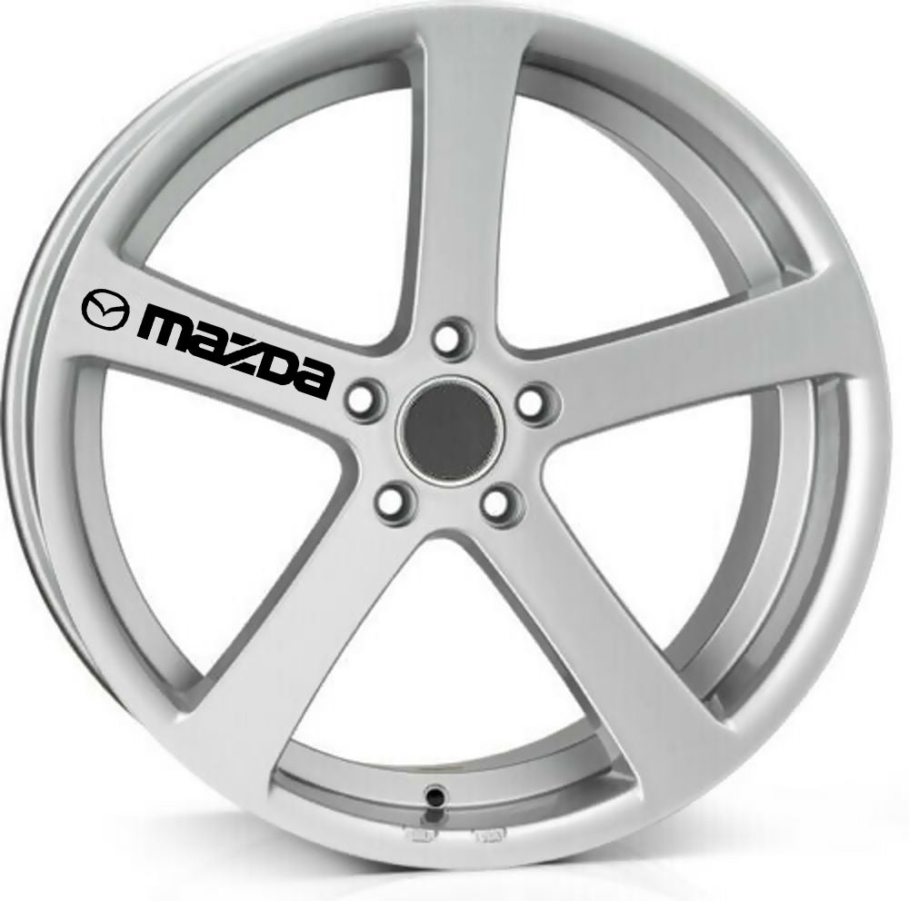 MAZDA ALLOY WHEEL Quality Vinyl Decal Sticker 100mm Long