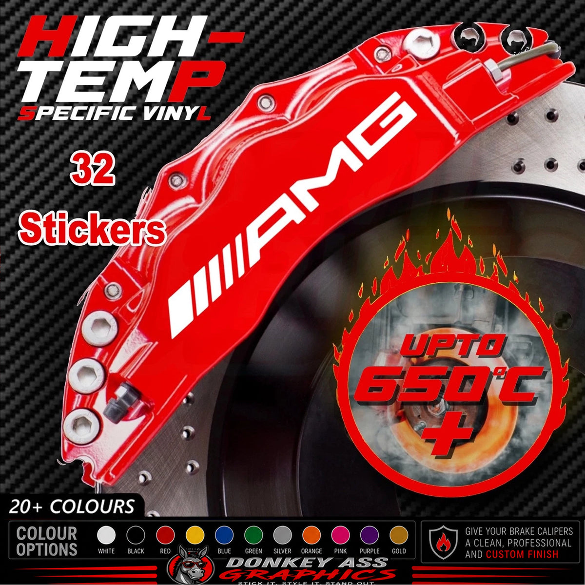 Mercedes-Benz AMG Break Caliper Quality Vinyl Decal Stickers