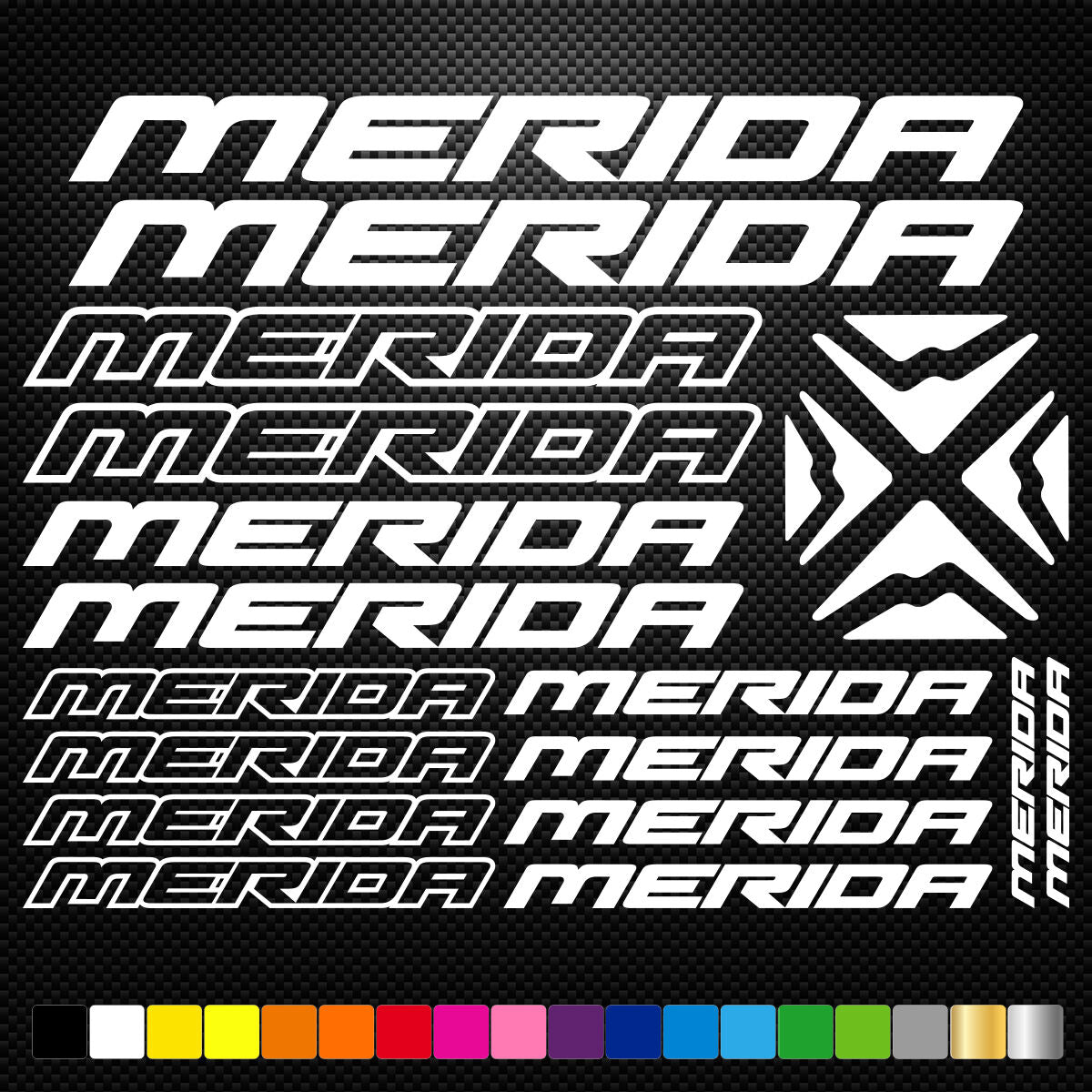 Merida Vinyl Decal Stickers Sheet Bike Frame Cycle Cycling Bicycle