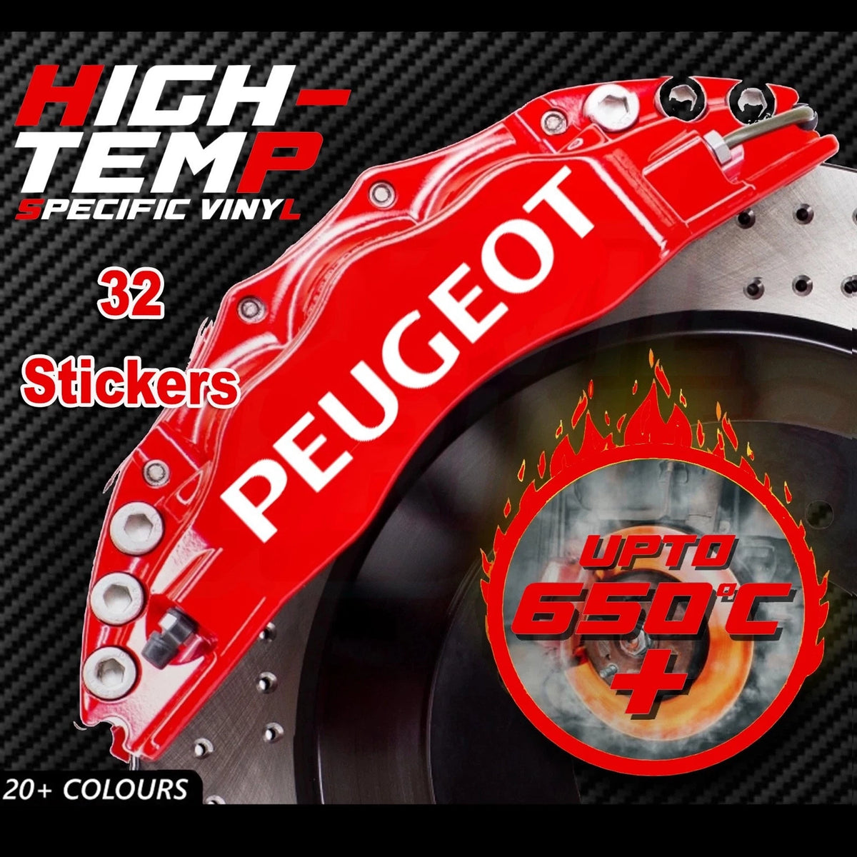 Peugeot Break Caliper Quality Vinyl Decal Stickers