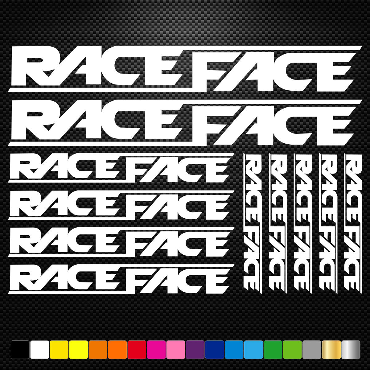 Race Face Vinyl Stickers Sheet Bike Frame Cycling Bicycle