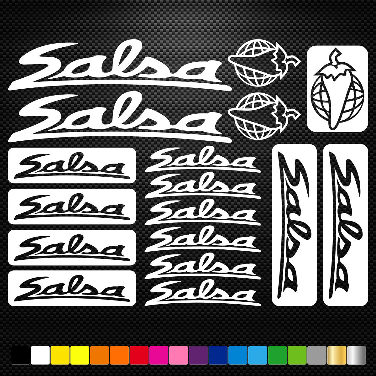 Salsa Cycles Vinyl Stickers Sheet Bike Frame Cycling Bicycle