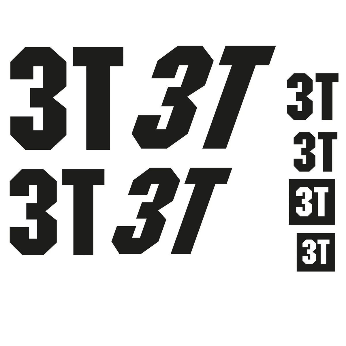 3T Cycling Vinyl Decal Sticker Set Style 2