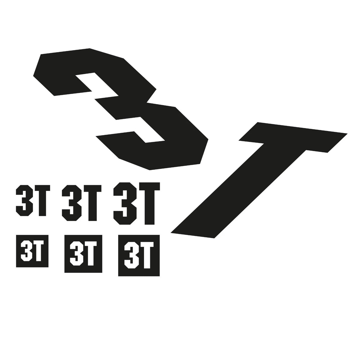 3T Cycling Vinyl Decal Sticker Set