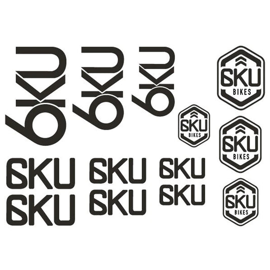 6KU Cycling Vinyl Decal Sticker Set