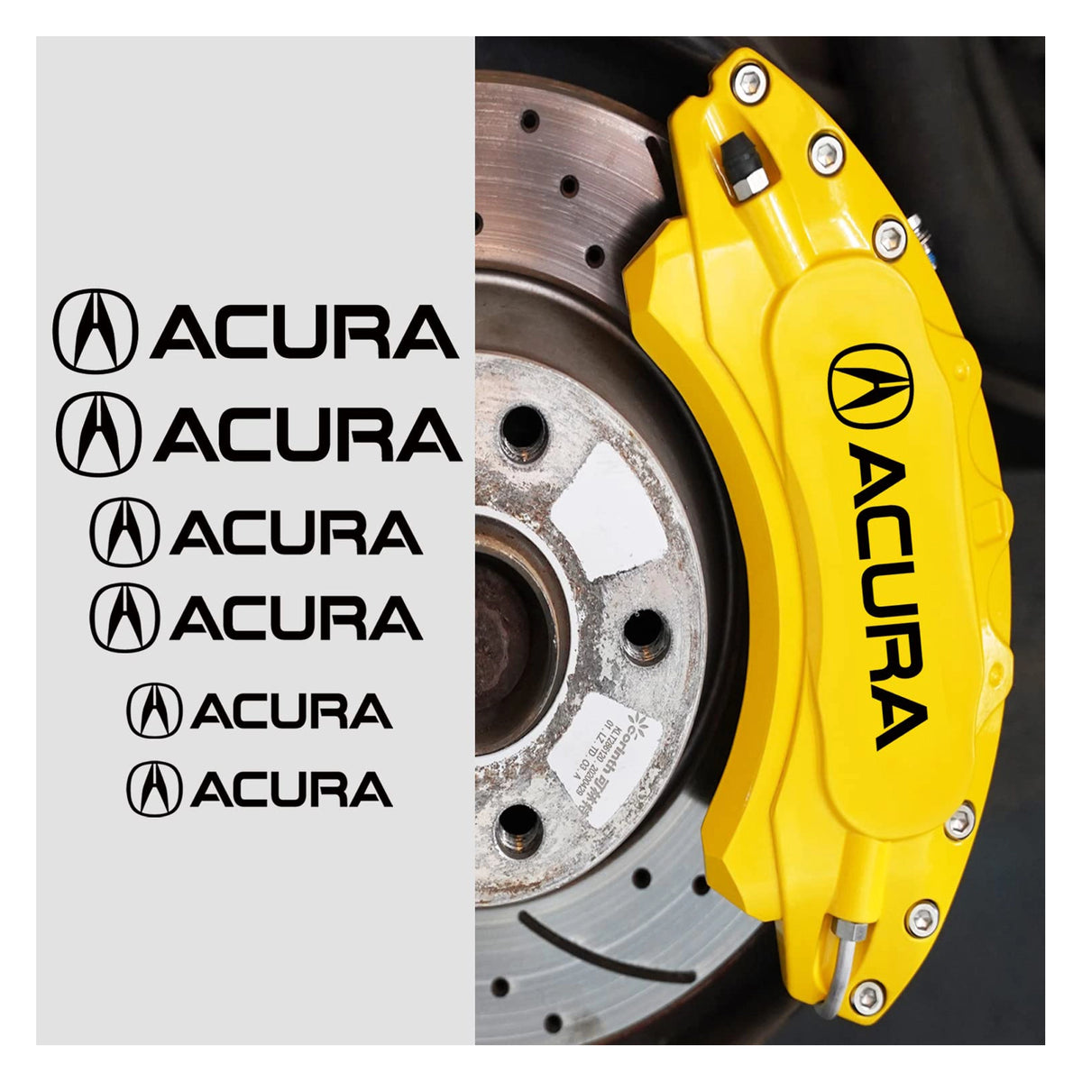 Honda Acura Break Caliper Quality Vinyl Decal Stickers