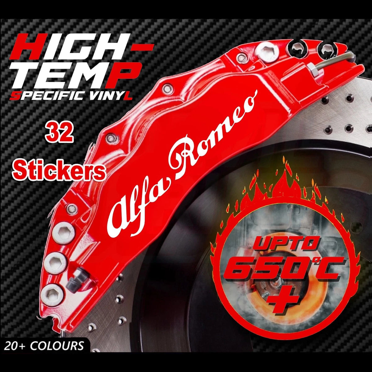ALFA ROMEO Break Caliper  Quality Vinyl Decal Stickers