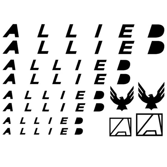 Allied Cycling Vinyl Decal Sticker Set