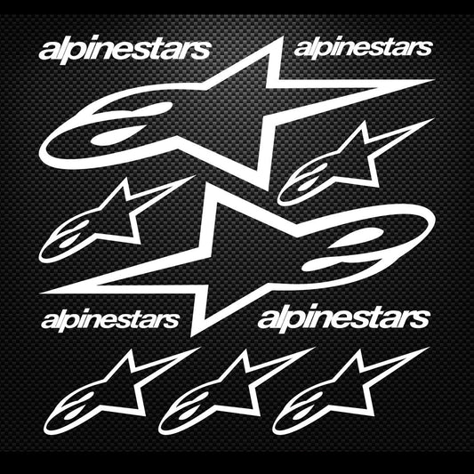 Alpinestars Motorcycle Wing Vinyl Decal Sticker Set