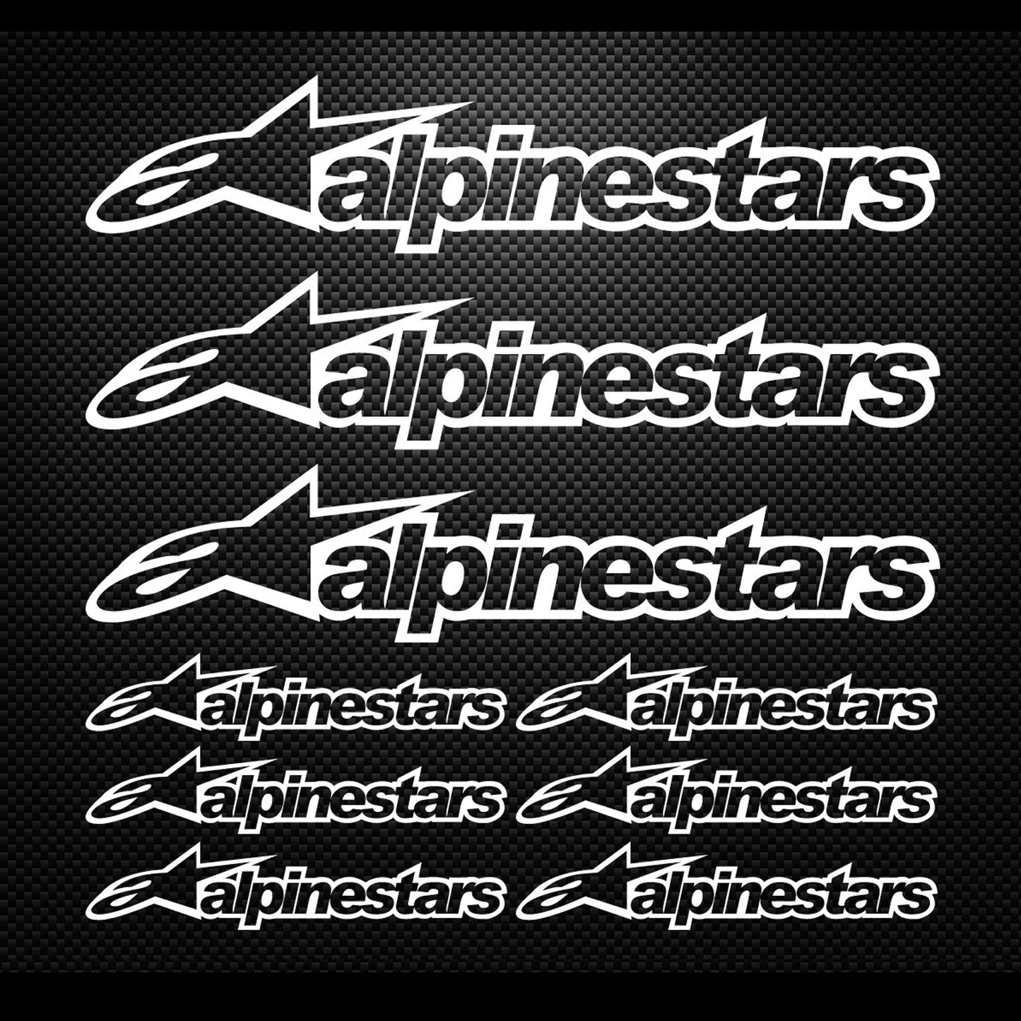 Alpinestars Motorcycle Wing Vinyl Decal Sticker Set Style 2