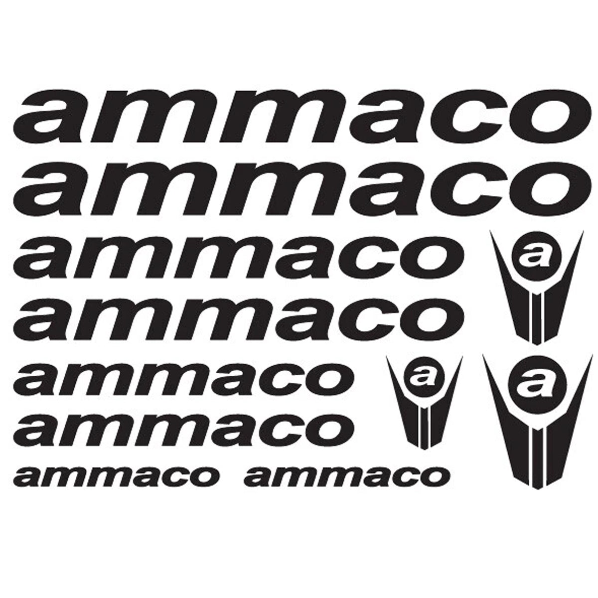 Ammaco Cycling Vinyl Decal Sticker Set