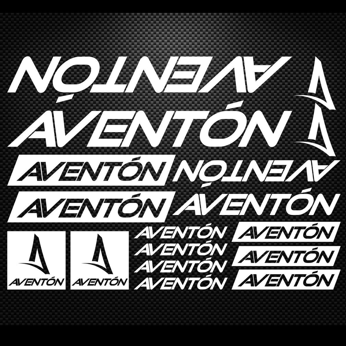 Aventon Cycling Vinyl Decal Sticker Set Style 2