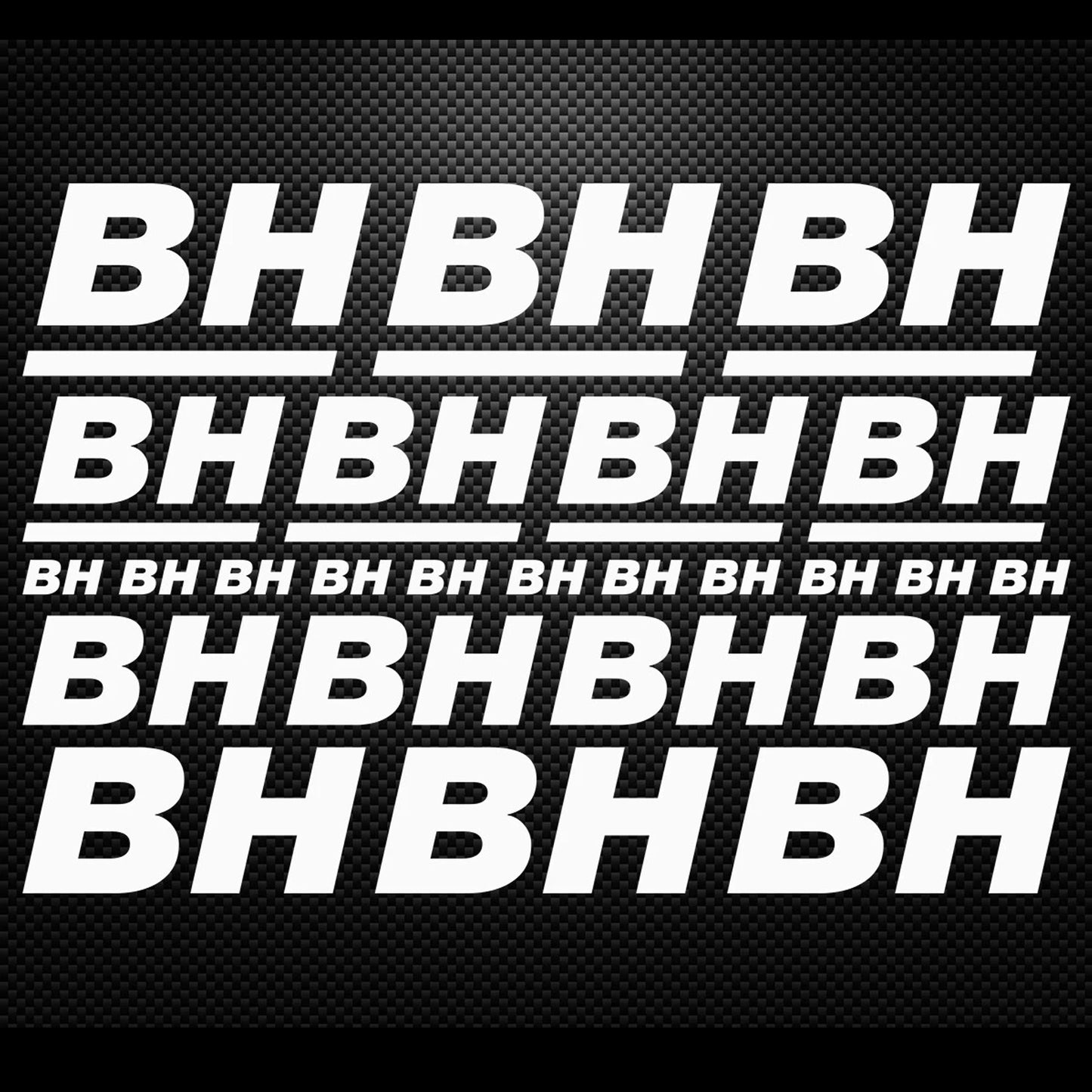 B H Cycling Vinyl Decal Sticker Set