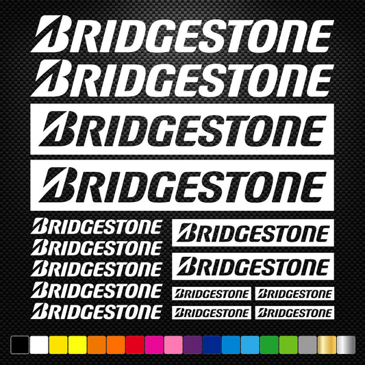 BRIDGESTONE Vinyl Stickers Sheet Motorcycle Sponsors Auto Tuning