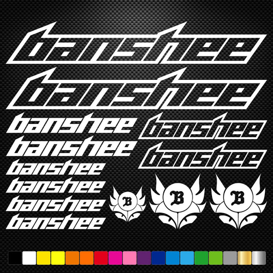 Banshee Vinyl Decal Stickers Sheet Bike Frame Cycles Cycling Bicycle