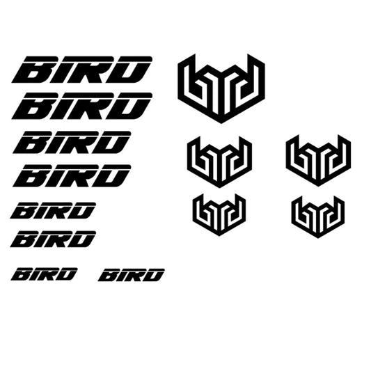 Bird Cycling Vinyl Decal Sticker Set Style 2