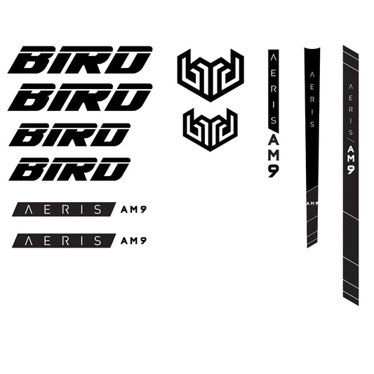 Bird Cycling Vinyl Decal Sticker Set