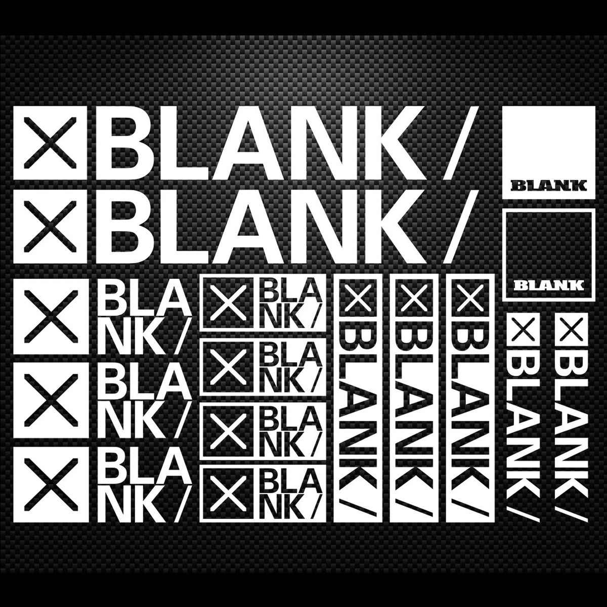 Blank Cycling Vinyl Decal Sticker Set