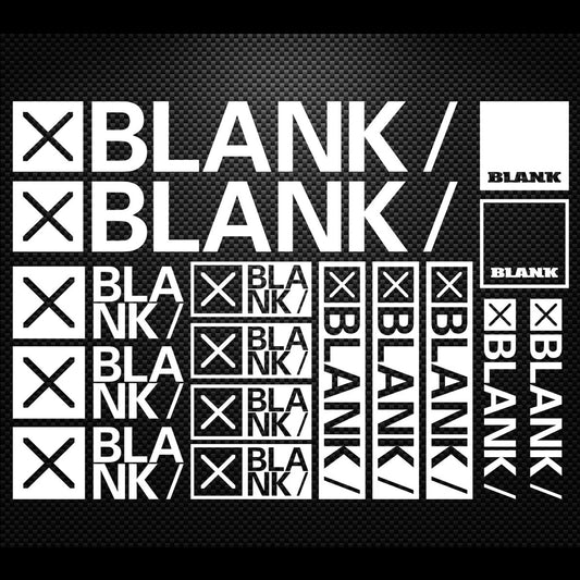 Blank Cycling Vinyl Decal Sticker Set