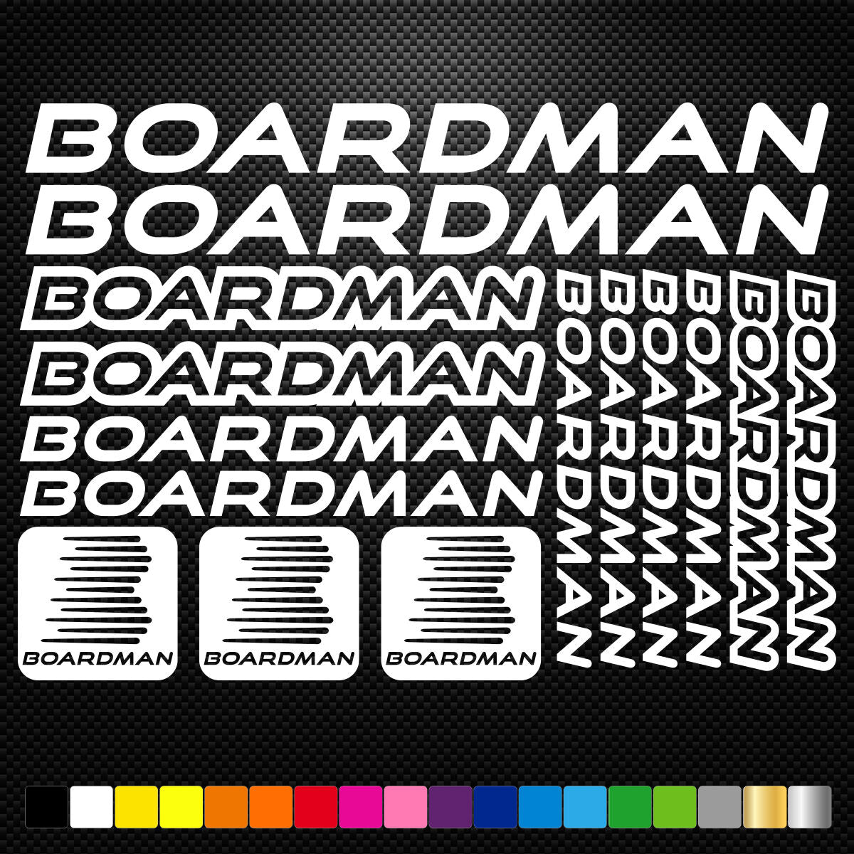 Boardman Vinyl Decal Stickers Sheet Bike Frame Cycle Cycling Bicycle