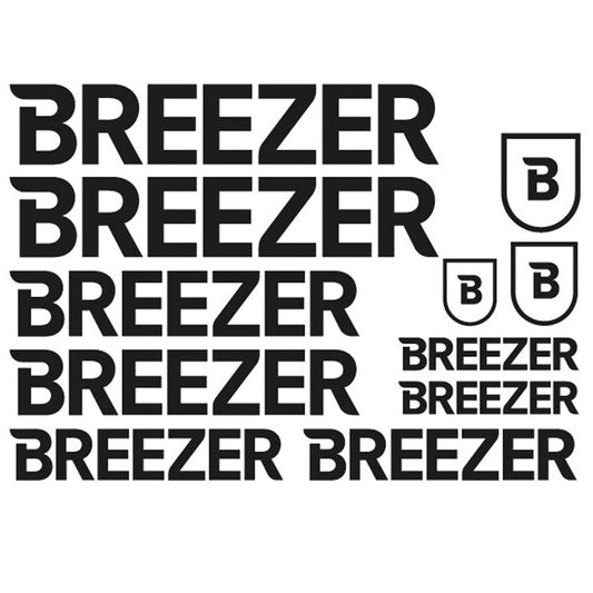 Breezer Cycling Vinyl Decal Sticker Set