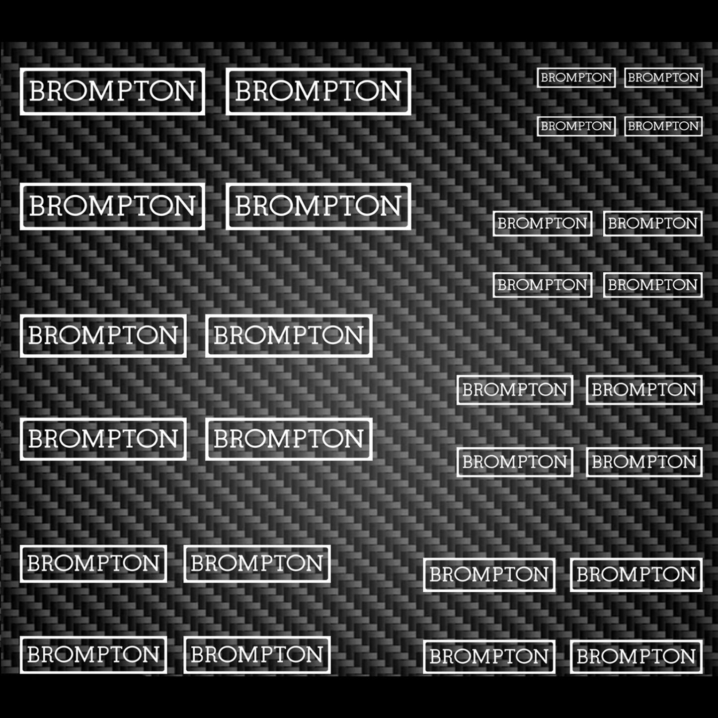 Brompton Cycling Vinyl Decal Sticker Set