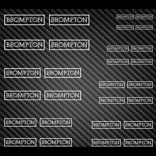 Brompton Cycling Vinyl Decal Sticker Set