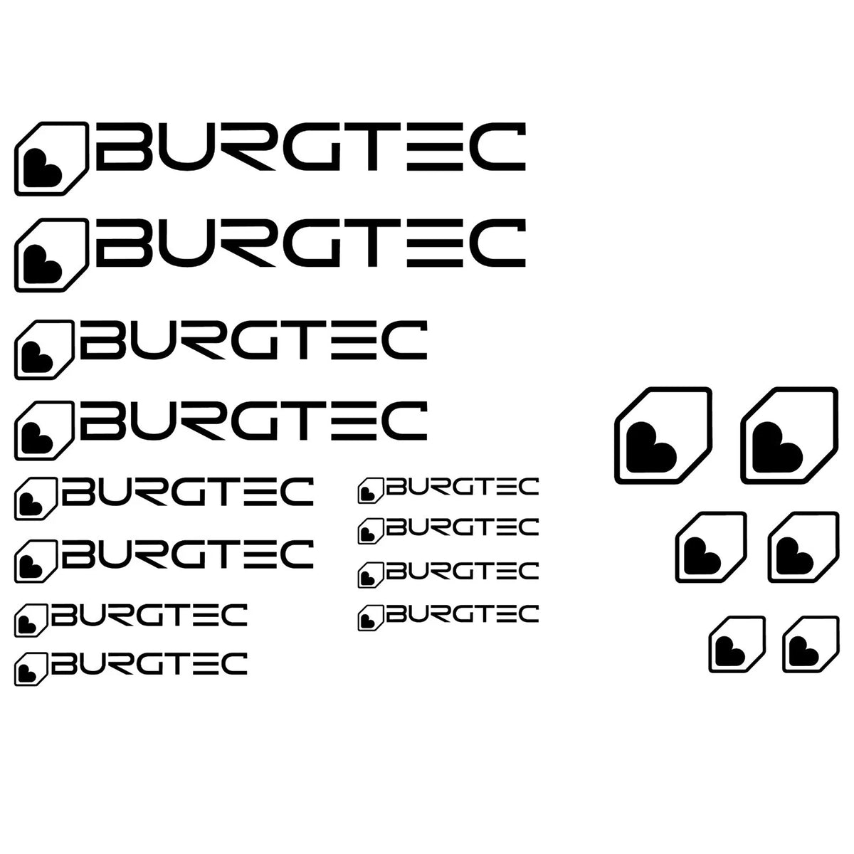 Burgtec Cycling Vinyl Decal Sticker Set