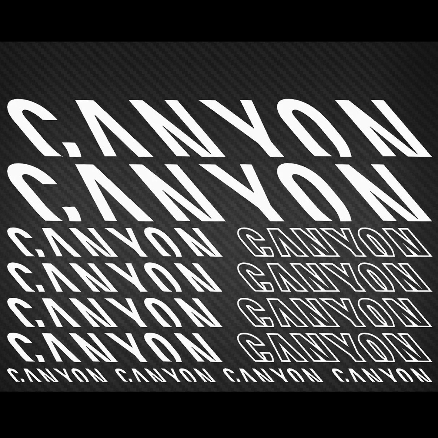 Canyon Cycling Vinyl Decal Sticker Set Style 2