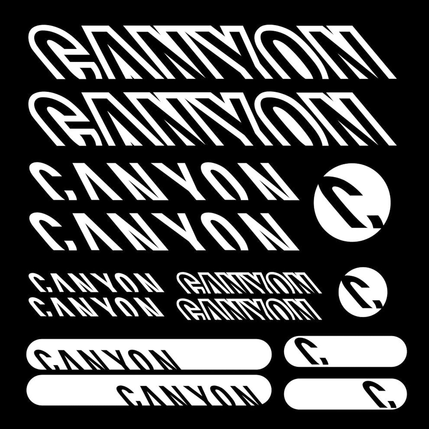 Canyon Cycling Vinyl Decal Sticker Set