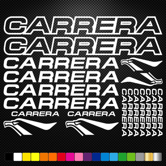 Carrera Vinyl Decal Stickers Sheet Bike Frame Cycle Bicycle