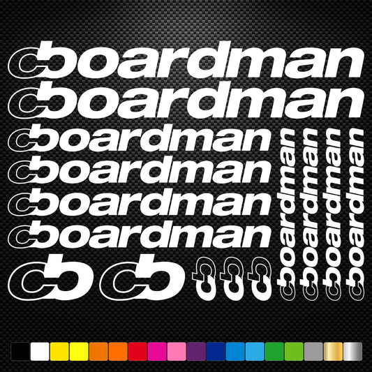 Boardman Vinyl Decal Stickers Sheet Bike Frame Cycle Cycling Bicycle