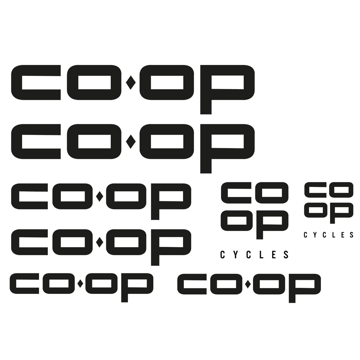 Co-op Cycling Vinyl Decal Sticker Set