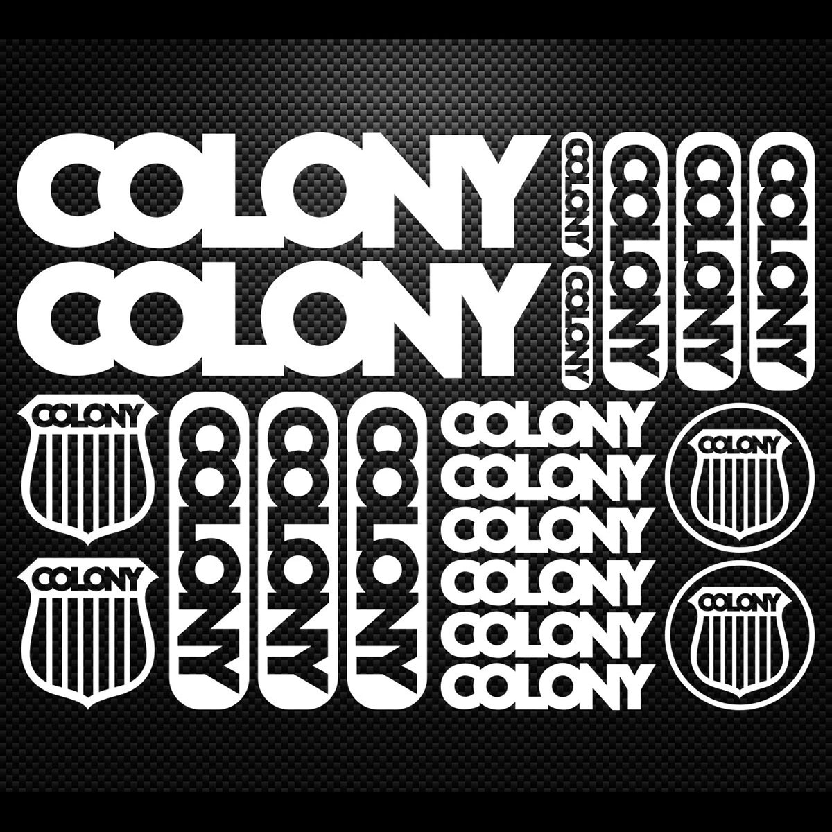 Colony Cycling Vinyl Decal Sticker Set