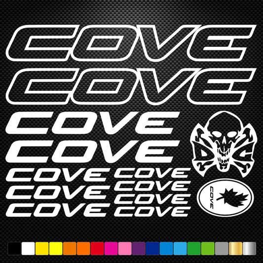 Cove Vinyl Decal Stickers Sheet Bike Frame Cycle Cycling Bicycle