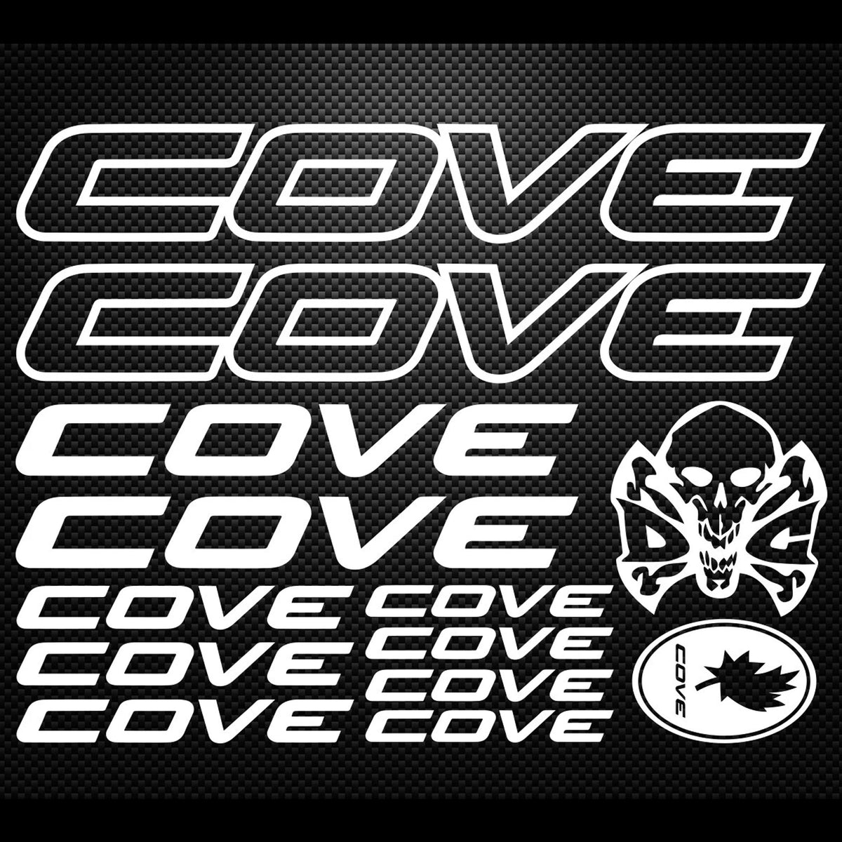 Cove Cycling Vinyl Decal Sticker Set