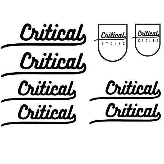 Critical Cycling Vinyl Decal Sticker Set