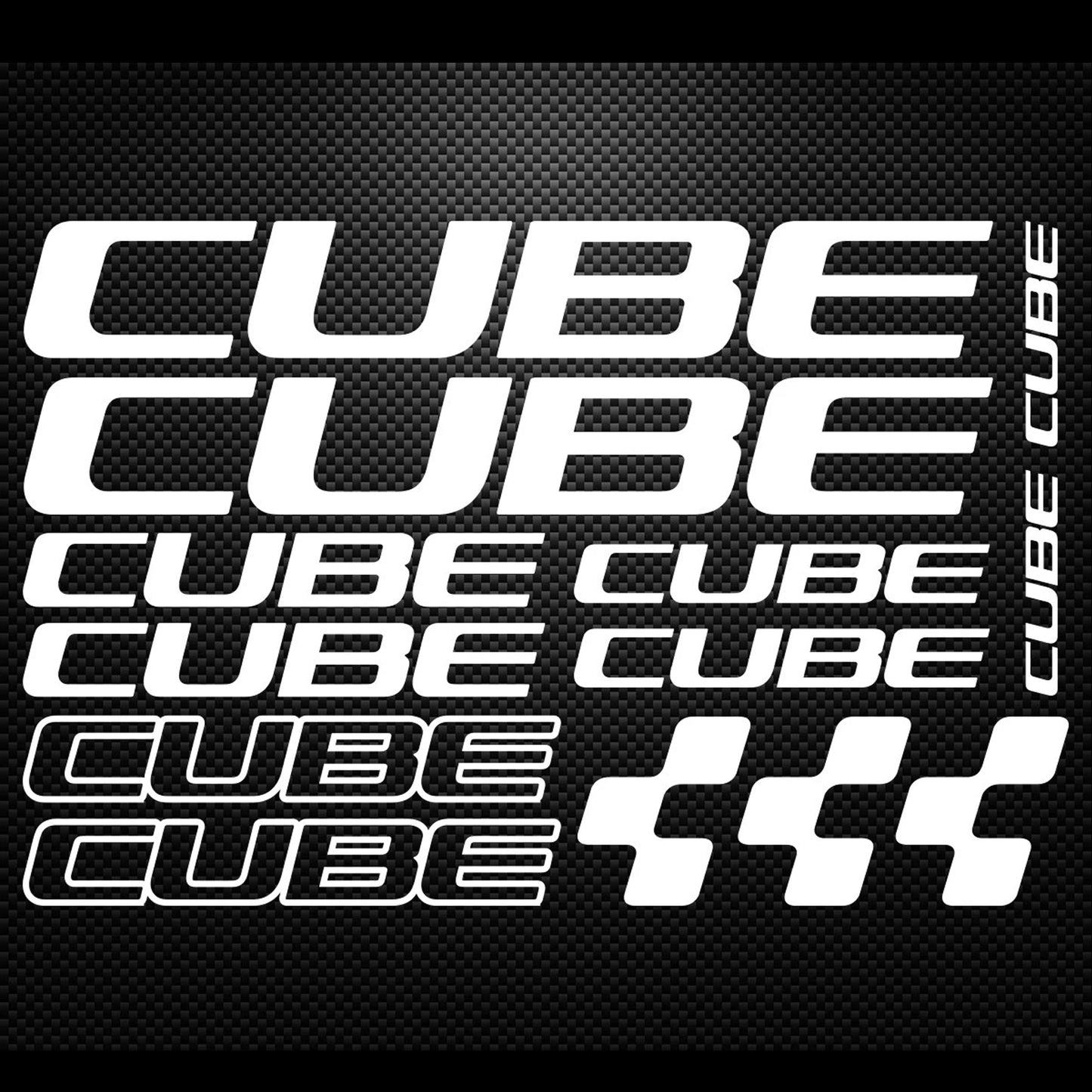 Cube Vinyl Decal Sticker Set Style 2