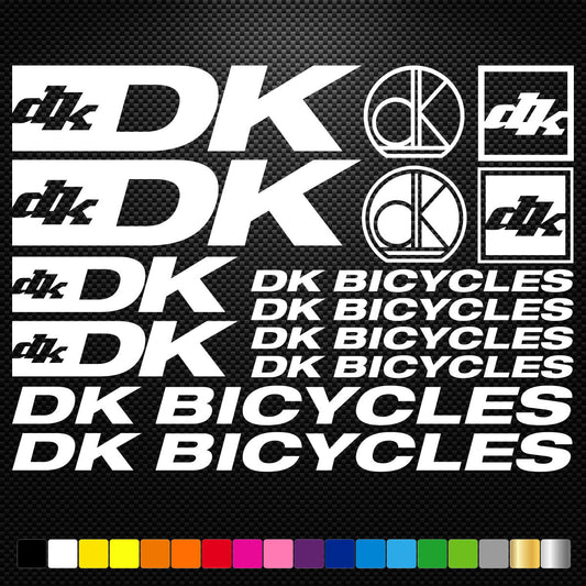 DK Bicycles Vinyl Stickers Sheet Bike Frame Cycles Cycling