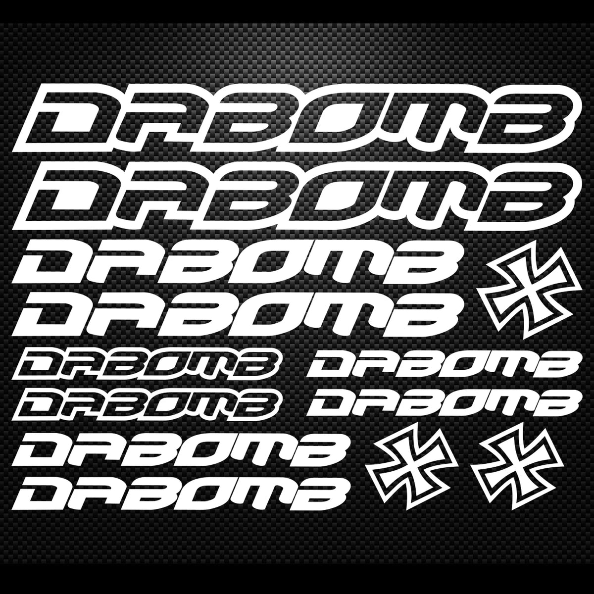 Dabomb Cycling Vinyl Decal Sticker Set
